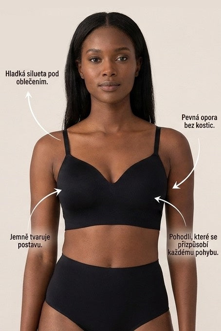 Comfort Wireless Shaping Bra - Black