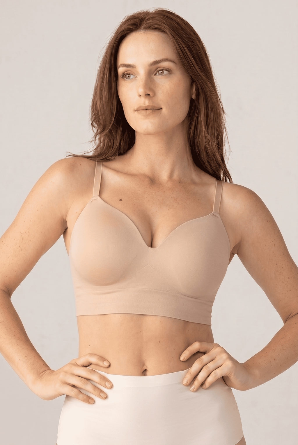 Comfort tvarující podprsenka bez kostic - Nude