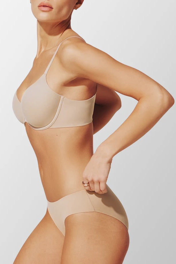 Effortless T-shirt bra for a smooth back - Nude